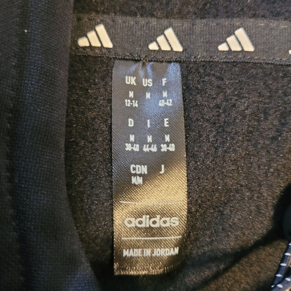 NWT Adidas Fleece Hoodie Women's M Black Game & Go Aeroready - Picture 8 of 9
